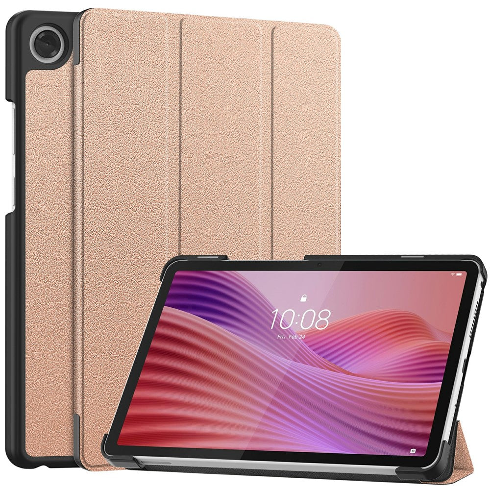 For Lenovo Tab K9 / Tab One Case Anti-Drop Leather Stand Tablet Cover - Rose Gold