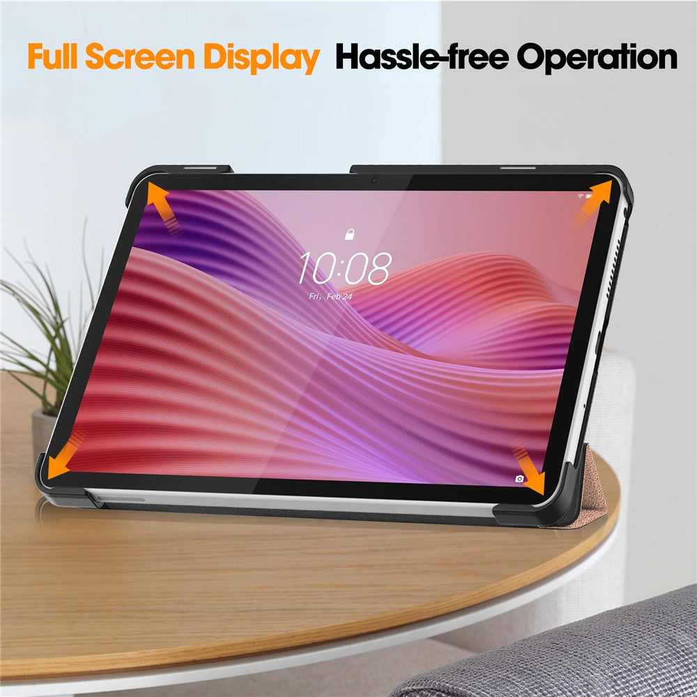 For Lenovo Tab K9 / Tab One Case Anti-Drop Leather Stand Tablet Cover - Rose Gold