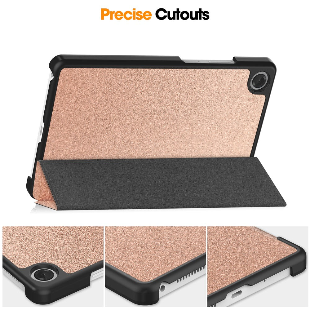 For Lenovo Tab K9 / Tab One Case Anti-Drop Leather Stand Tablet Cover - Rose Gold