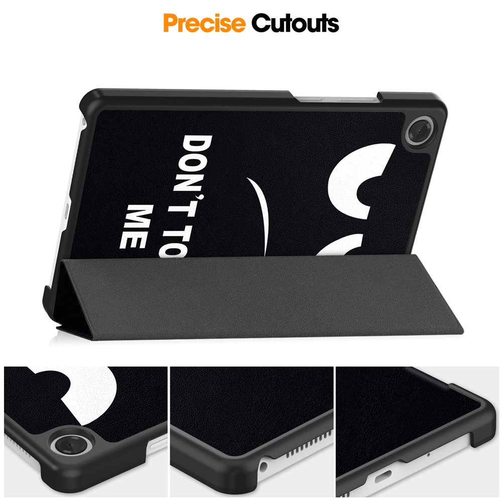 For Lenovo Tab K9 / Tab One Case Pattern Print Leather Stand Tablet Cover - Don't Touch Me