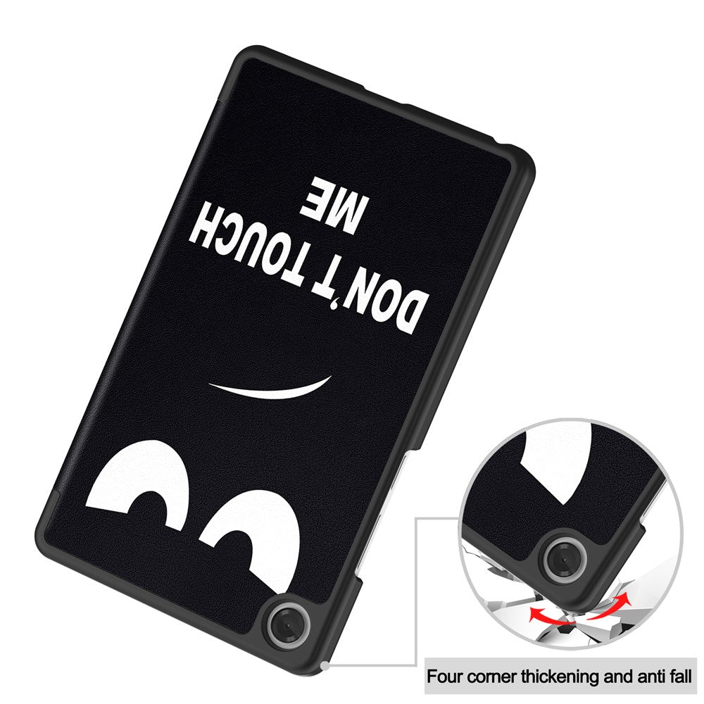 For Lenovo Tab K9 / Tab One Case Pattern Print Leather Stand Tablet Cover - Don't Touch Me