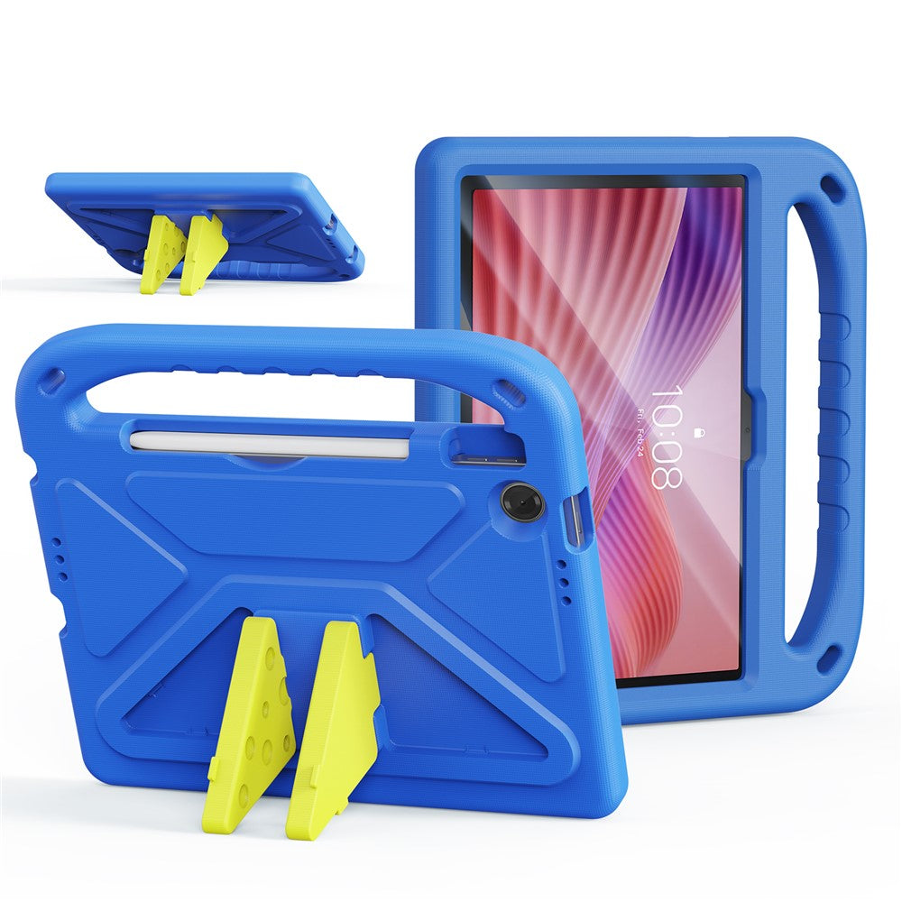 For Lenovo Tab 10.1 (2025) / Lenovo Tab K10 (2nd Gen) Tablet Case with Kickstand DUX DUCIS Puff Series EVA Kids Shockproof Cover - Blue