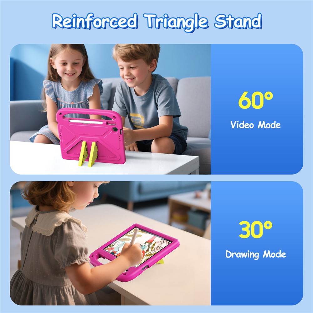 For Lenovo Tab 10.1 (2025) / Lenovo Tab K10 (2nd Gen) Tablet Case with Kickstand DUX DUCIS Puff Series EVA Kids Shockproof Cover - Pink