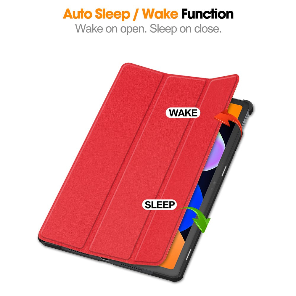 For Lenovo Idea Tab (TB336ZU / TB336FU) / Xiaoxin Pad 11 2025 Case Anti-Drop Leather Stand Tablet Cover - Red