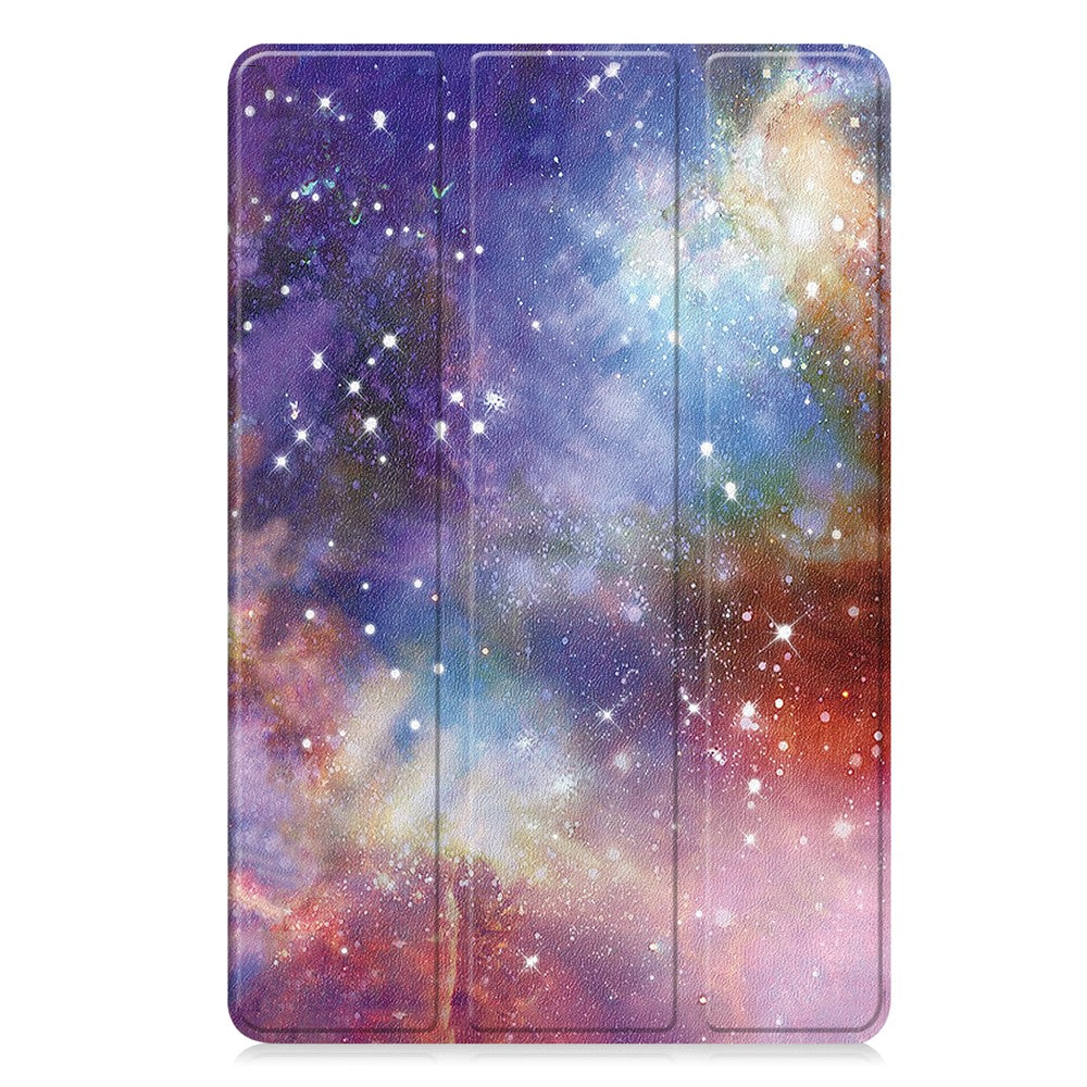 For Lenovo Idea Tab / Xiaoxin Pad 11 2025 Case Pattern Print Leather Stand Tablet Cover - Galaxy