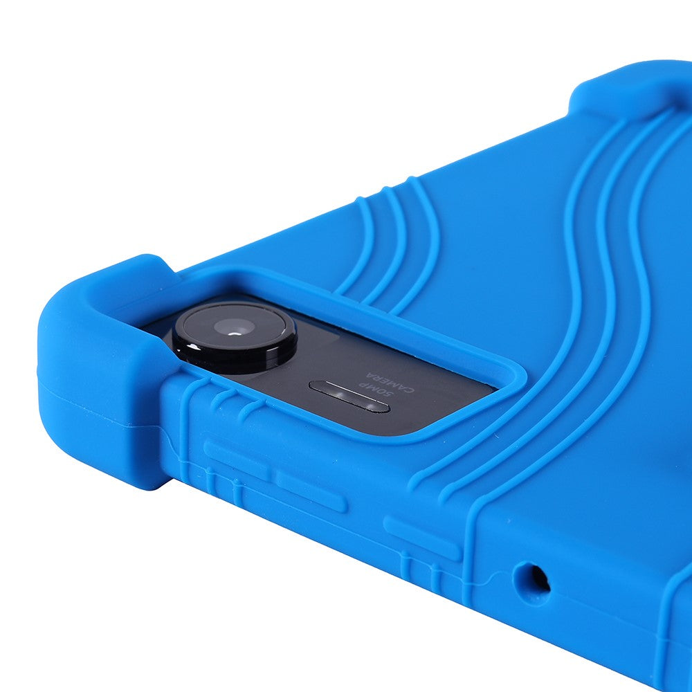 For Lenovo Legion Y700 (2025) Silicone Case with Kickstand Rugged Protective Cover - Dark Blue