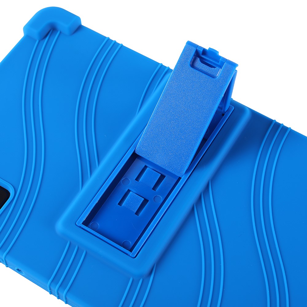 For Lenovo Legion Y700 (2025) Silicone Case with Kickstand Rugged Protective Cover - Dark Blue