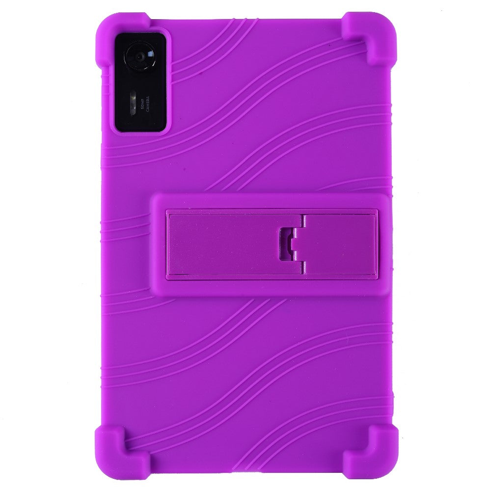 For Lenovo Legion Y700 (2025) Silicone Case with Kickstand Rugged Protective Cover - Purple