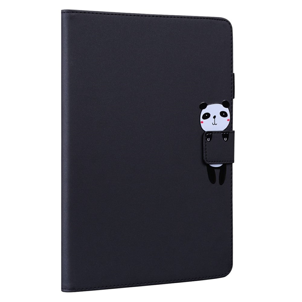 For Lenovo Xiaoxin Pad Pro 12.7 (2025) Case Tablet Stand Leather Cover Card Slots Animal Pattern - Black