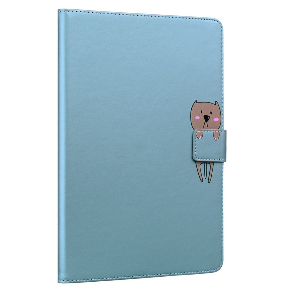 For Lenovo Xiaoxin Pad Pro 12.7 (2025) Case Tablet Stand Leather Cover Card Slots Animal Pattern - Blue
