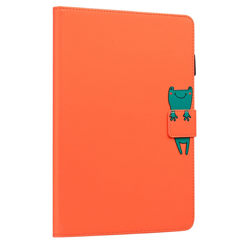 For Lenovo Xiaoxin Pad Pro 12.7 (2025) Case Tablet Stand Leather Cover Card Slots Animal Pattern - Orange