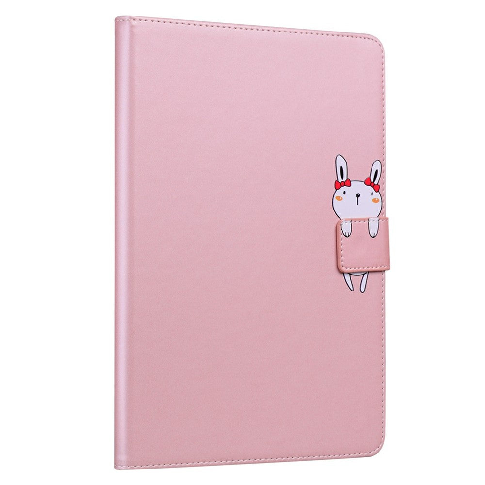 For Lenovo Xiaoxin Pad Pro 12.7 (2025) Case Tablet Stand Leather Cover Card Slots Animal Pattern - Rose Gold