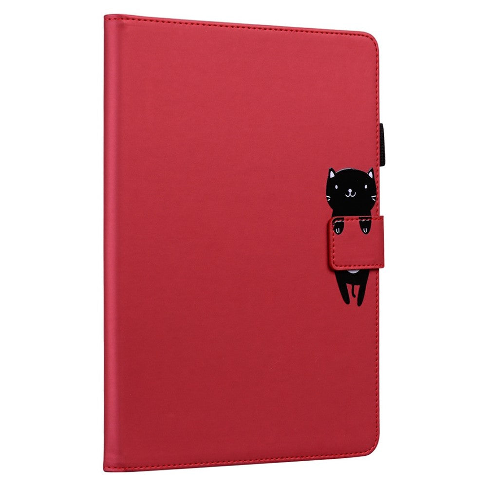 For Lenovo Xiaoxin Pad Pro 12.7 (2025) Case Tablet Stand Leather Cover Card Slots Animal Pattern - Red