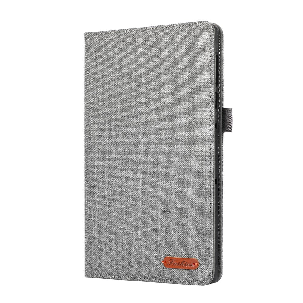 For Lenovo Legion Y700 Gen 4 Case with Stand Card Holder Cloth Texture Leather Tablet Cover - Grey