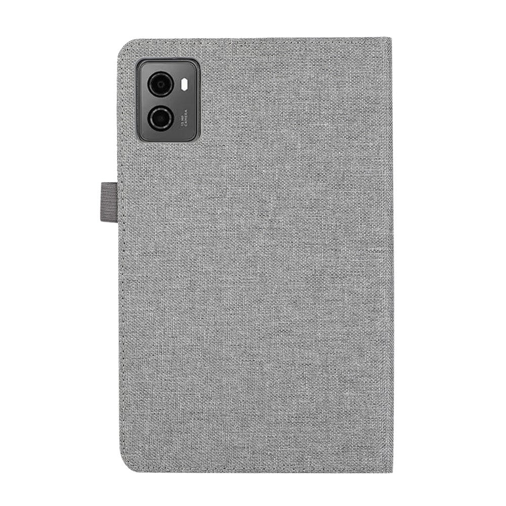 For Lenovo Legion Y700 Gen 4 Case with Stand Card Holder Cloth Texture Leather Tablet Cover - Grey
