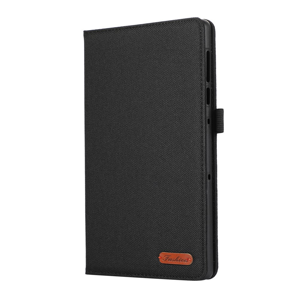 For Lenovo Legion Y700 Gen 4 Case with Stand Card Holder Cloth Texture Leather Tablet Cover - Black