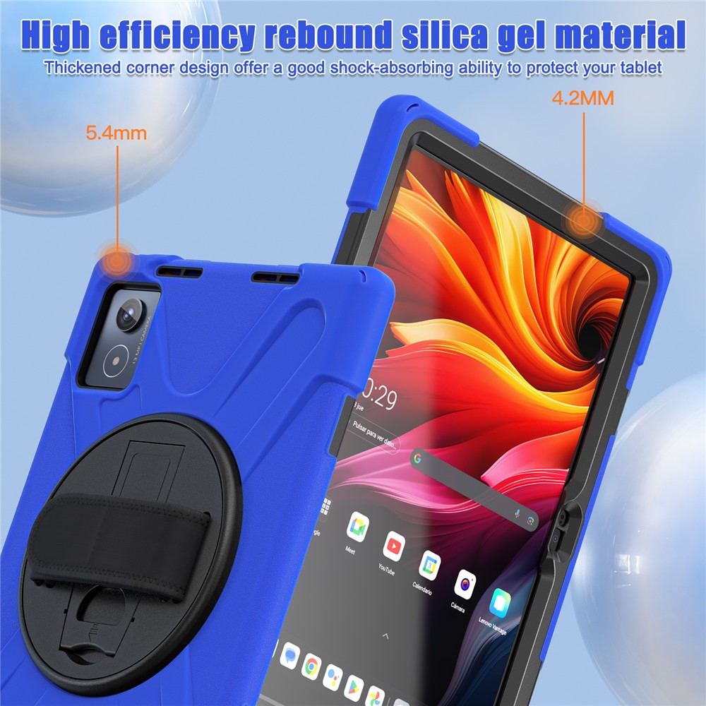 For Lenovo Tab K11 Plus / Zhaoyang K11 B352FU, TB230XC Case Kickstand PC + Silicone Tablet Cover - Blue