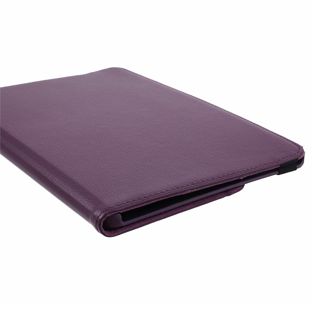 For Lenovo Idea Tab TB336ZU, TB336FU / Xiaoxin Pad 11 2025 Case Rotating Stand PU Leather + PC Tablet Cover with Elastic Band - Purple