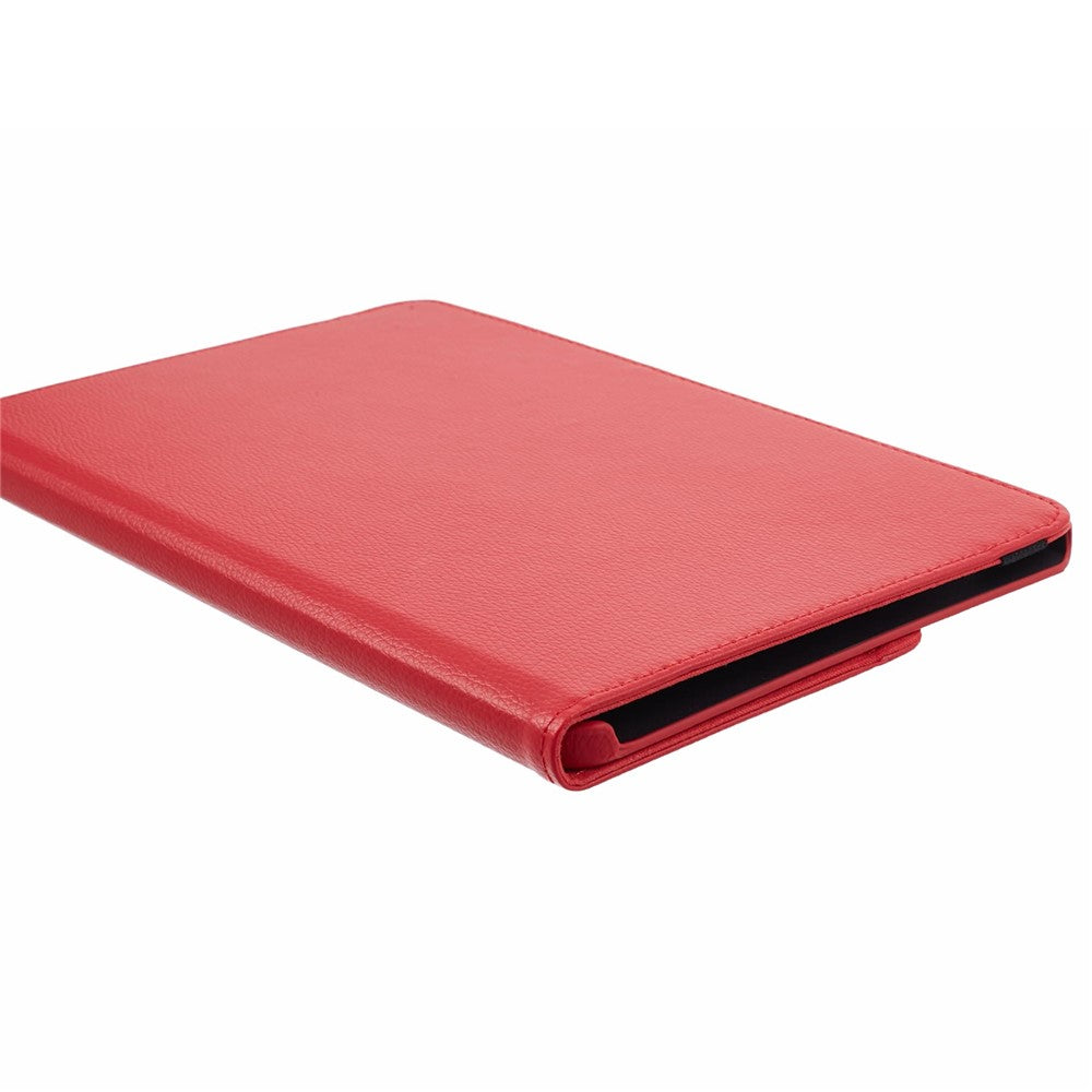 For Lenovo Idea Tab TB336ZU, TB336FU / Xiaoxin Pad 11 2025 Case Rotating Stand PU Leather + PC Tablet Cover with Elastic Band - Red