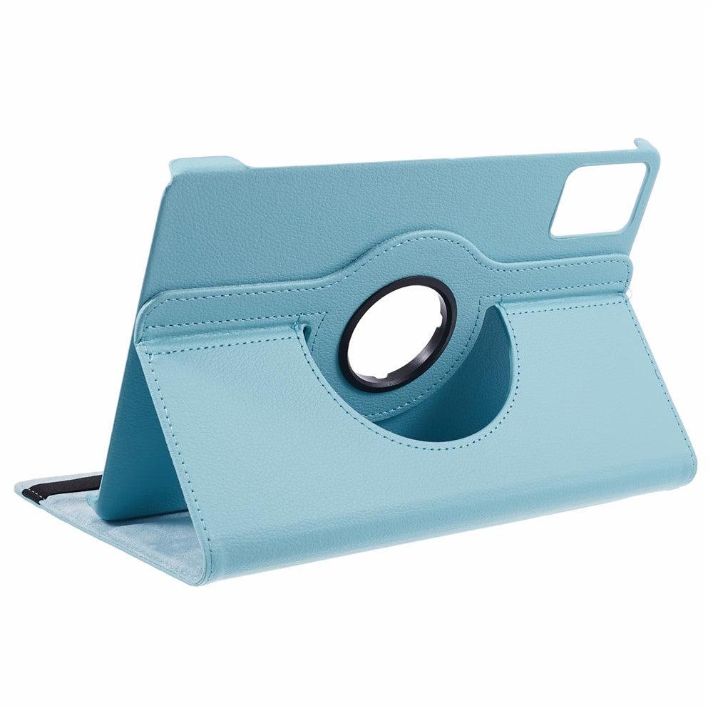 For Lenovo Idea Tab TB336ZU, TB336FU / Xiaoxin Pad 11 2025 Case Rotating Stand PU Leather + PC Tablet Cover with Elastic Band - Baby Blue