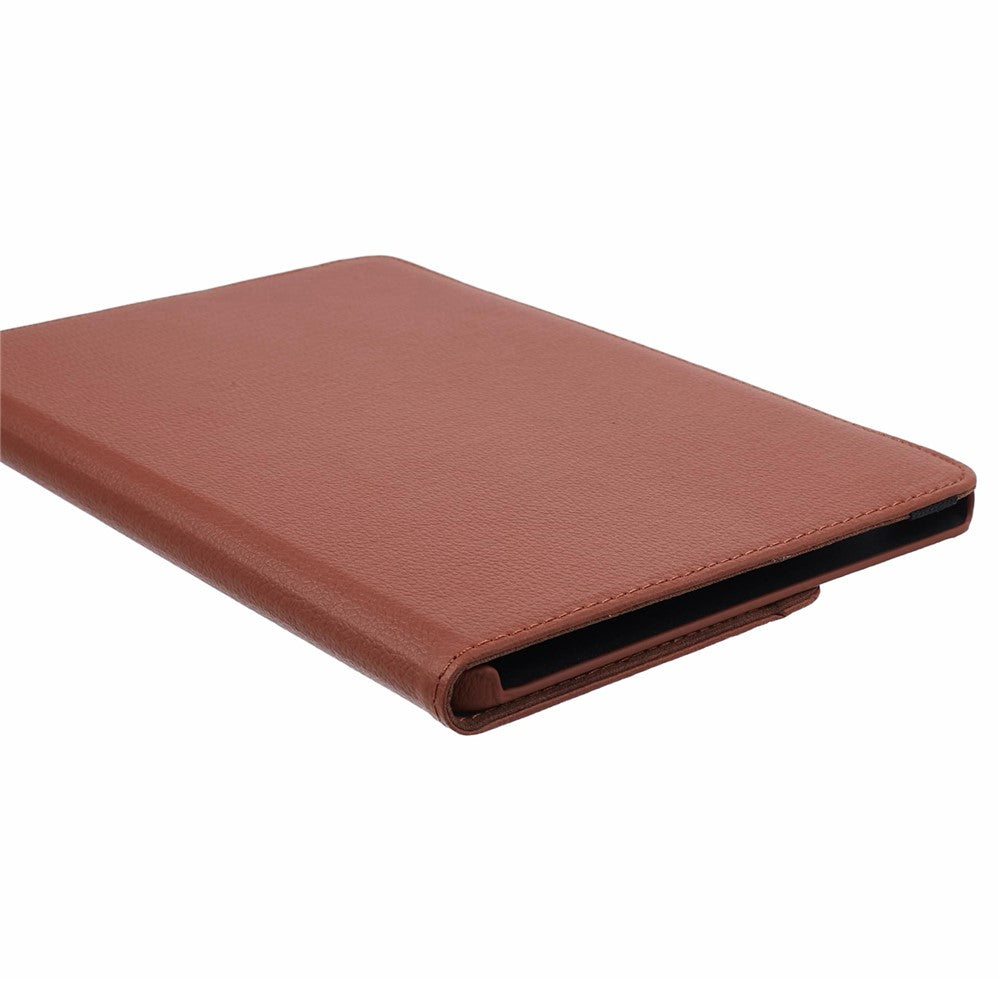 For Lenovo Idea Tab TB336ZU, TB336FU / Xiaoxin Pad 11 2025 Case Rotating Stand PU Leather + PC Tablet Cover with Elastic Band - Brown