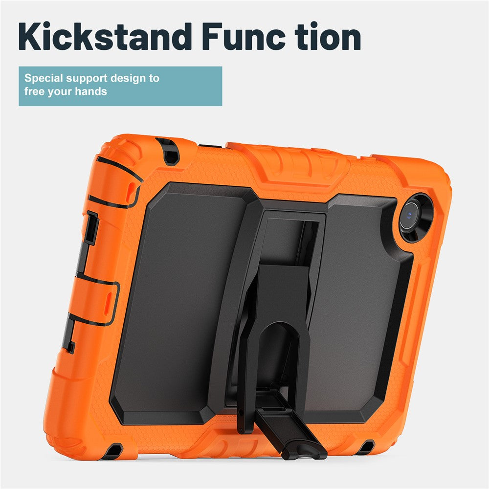 For Lenovo Tab K9 Case Kickstand PC + Silicone Shockproof Tablet Cover - Orange