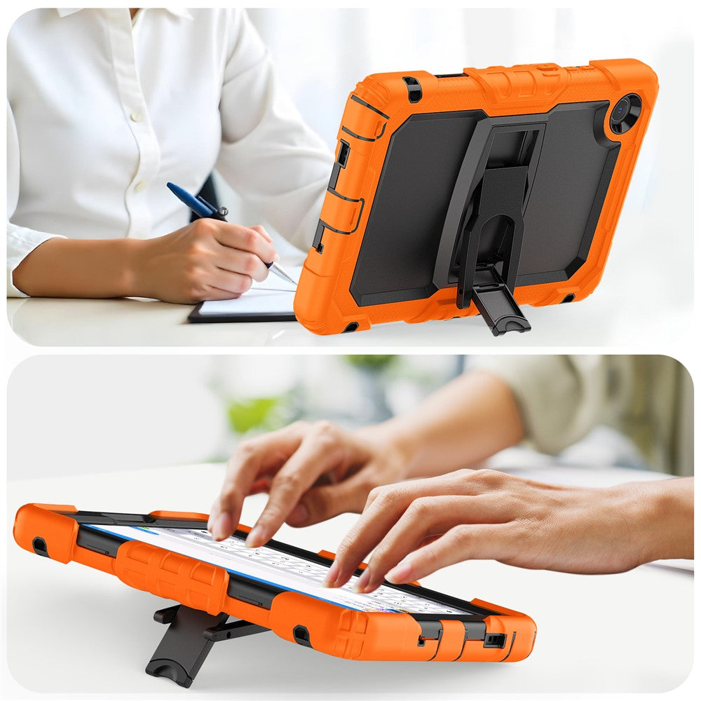 For Lenovo Tab K9 Case Kickstand PC + Silicone Shockproof Tablet Cover - Orange