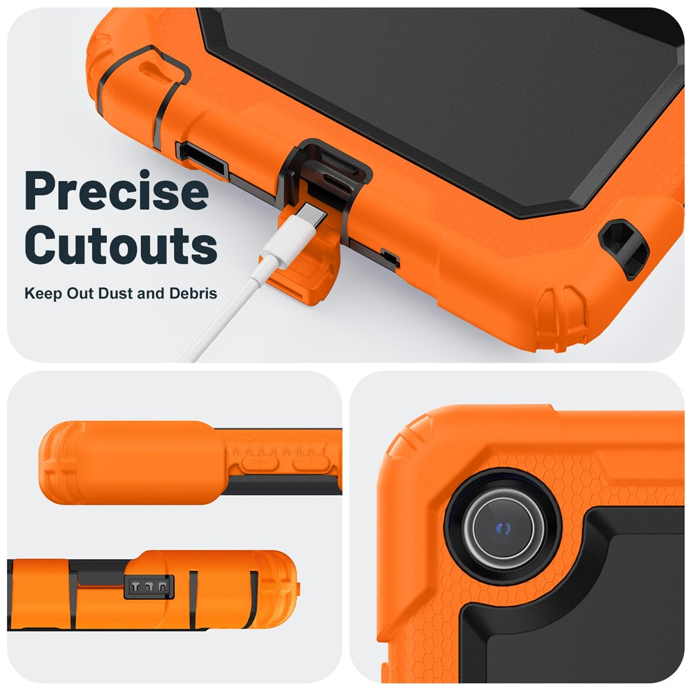 For Lenovo Tab K9 Case Kickstand PC + Silicone Shockproof Tablet Cover - Orange