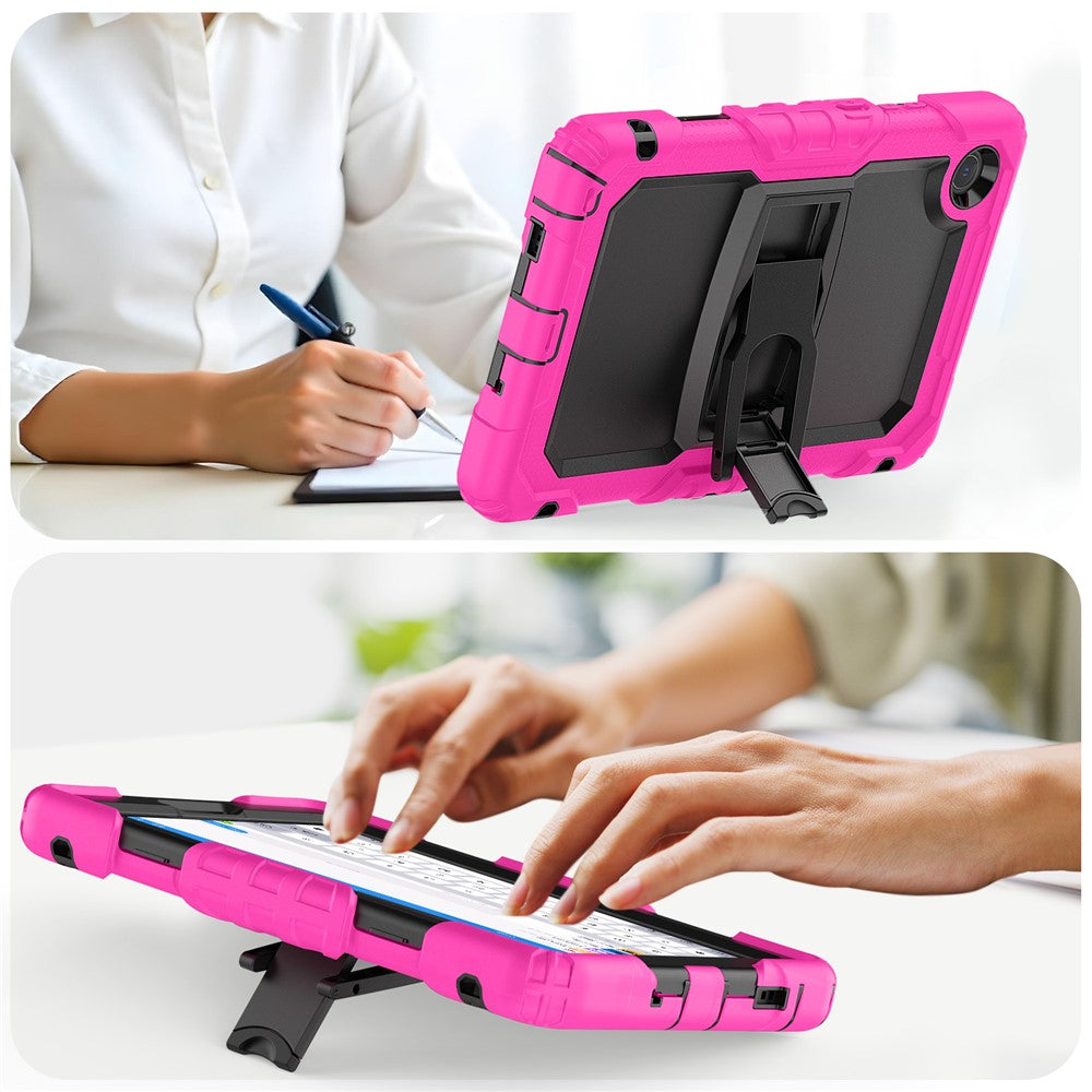 For Lenovo Tab K9 Case Kickstand PC + Silicone Shockproof Tablet Cover - Rose