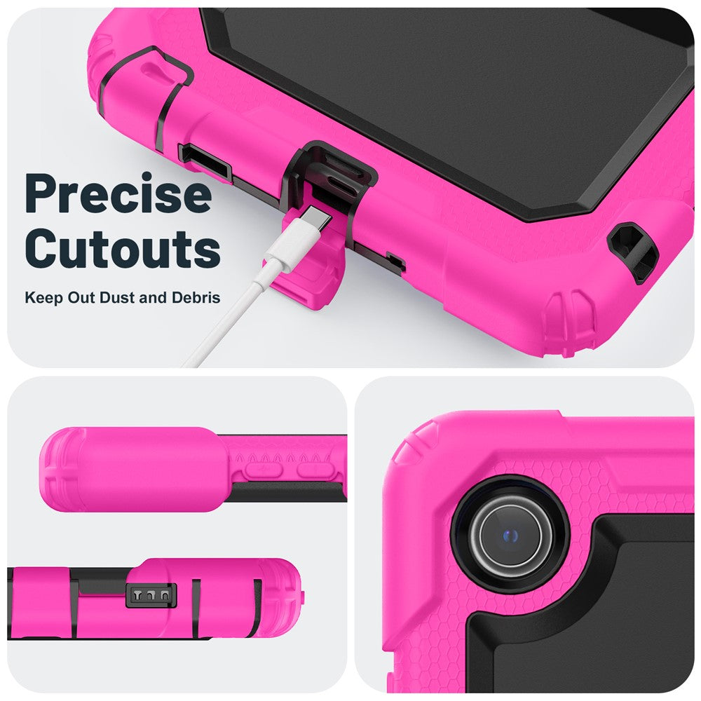 For Lenovo Tab K9 Case Kickstand PC + Silicone Shockproof Tablet Cover - Rose