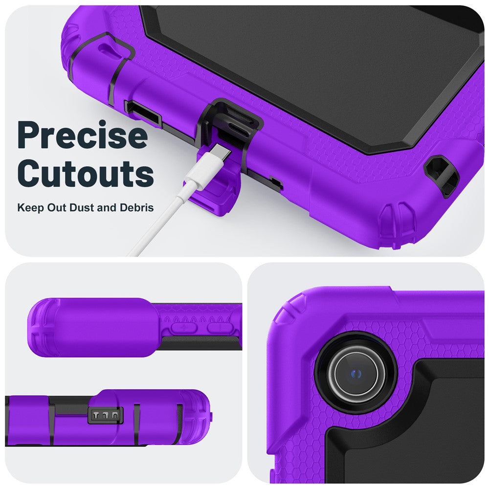 For Lenovo Tab K9 Case Kickstand PC + Silicone Shockproof Tablet Cover - Purple