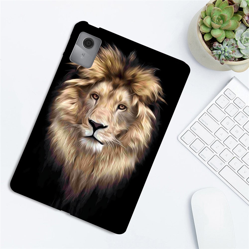 For Lenovo Idea Tab (TB336ZU / TB336FU) / Xiaoxin Pad 11 2025 TPU Case Pattern Printing Slim Tablet Protective Cover - Lion