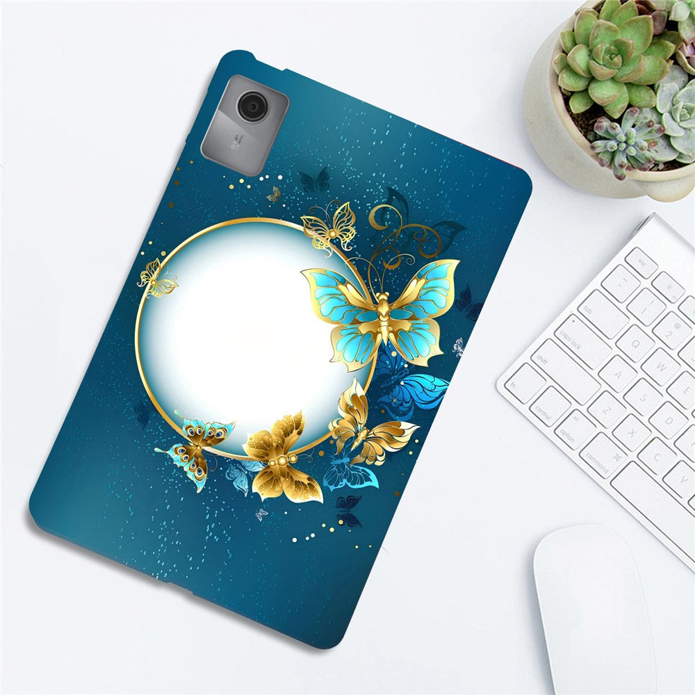For Lenovo Idea Tab (TB336ZU / TB336FU) / Xiaoxin Pad 11 2025 TPU Case Pattern Printing Slim Tablet Protective Cover - Butterfly Wreath