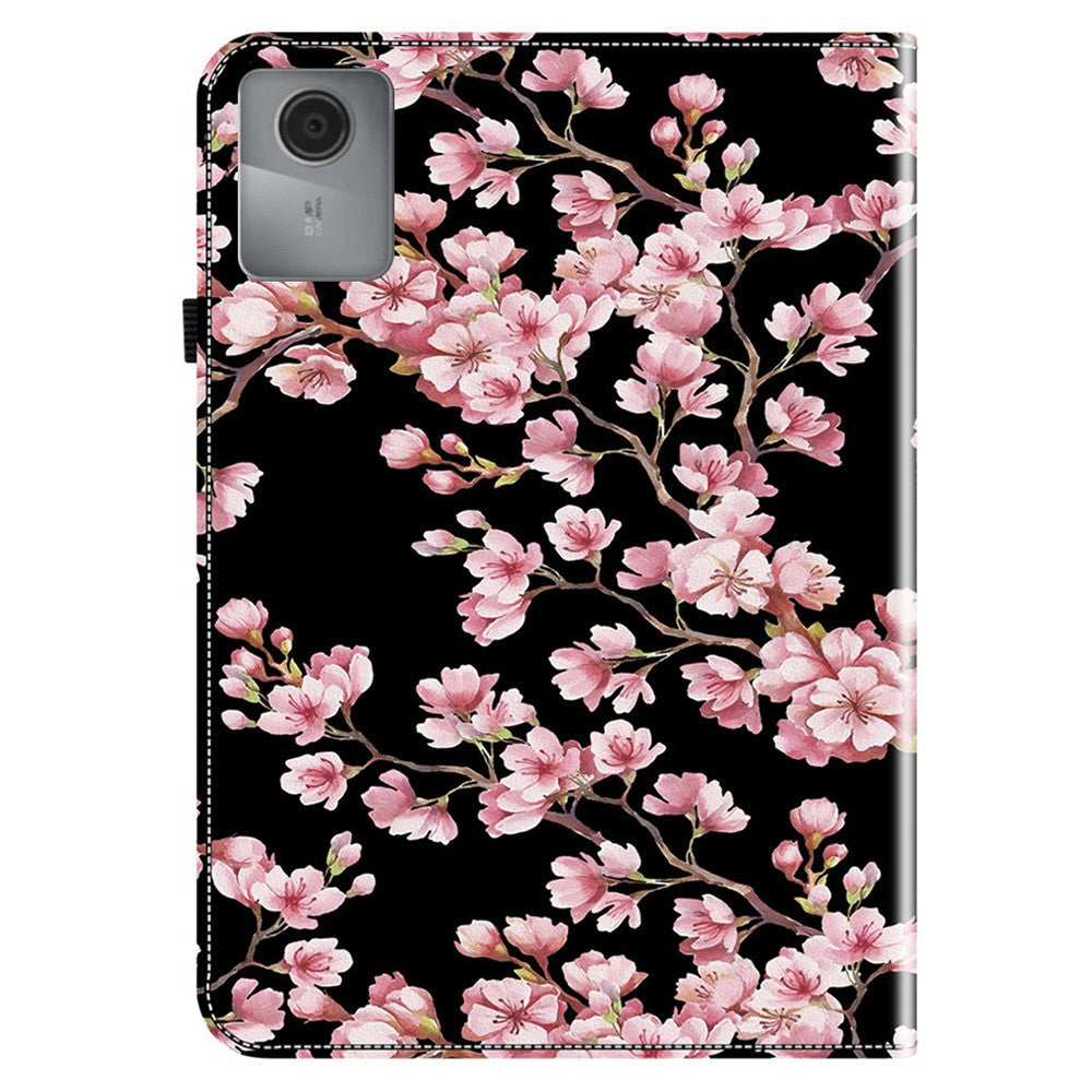 For Lenovo Idea Tab (TB336ZU / TB336FU) / Xiaoxin Pad 11 2025 Leather Case Pattern Printed Stand Tablet Cover with Card Slots - Plum Blossom