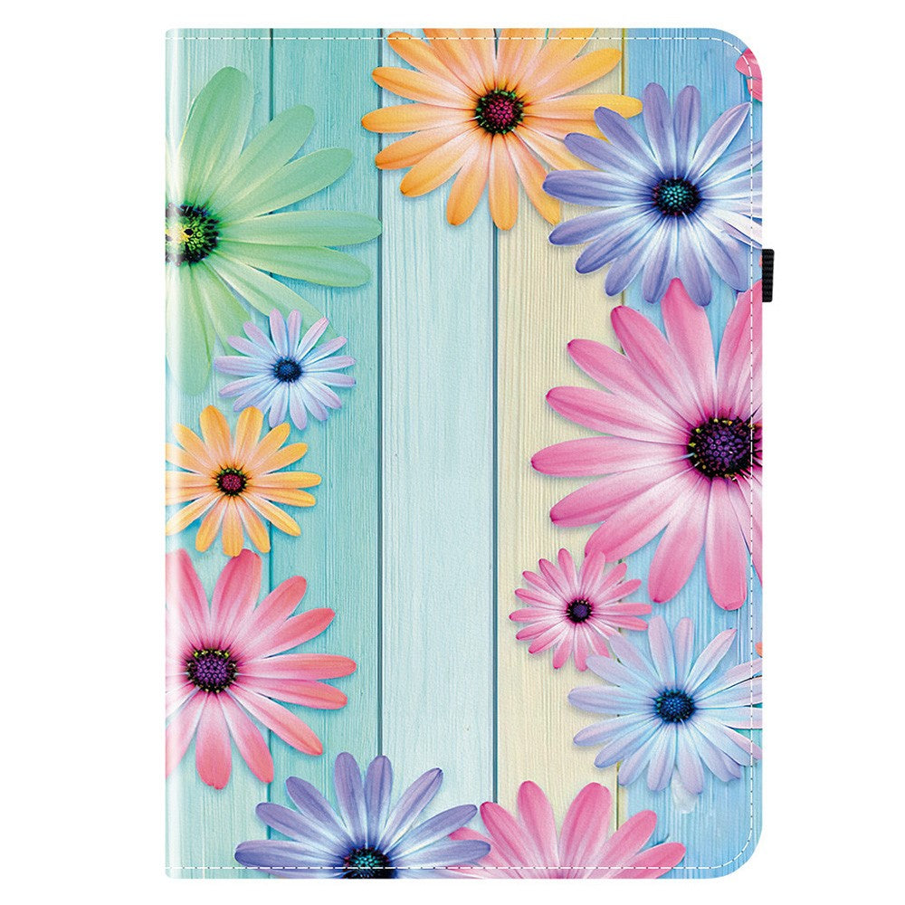 For Lenovo Legion Y700 Gen 4 Leather Case Pattern Printed Stand Tablet Cover with Card Slots - Sunflower