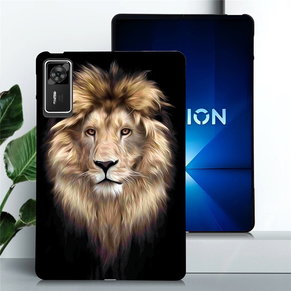 For Lenovo Legion Y700 Gen 4 TPU Case Pattern Printing Slim Tablet Protective Cover - Lion