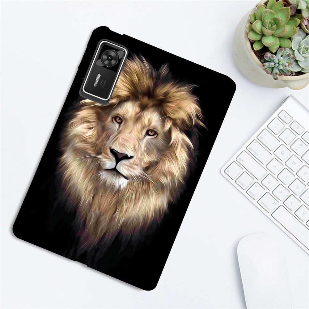 For Lenovo Legion Y700 Gen 4 TPU Case Pattern Printing Slim Tablet Protective Cover - Lion