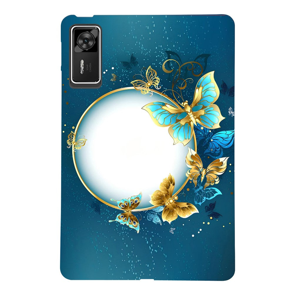 For Lenovo Legion Y700 Gen 4 TPU Case Pattern Printing Slim Tablet Protective Cover - Butterfly Wreath