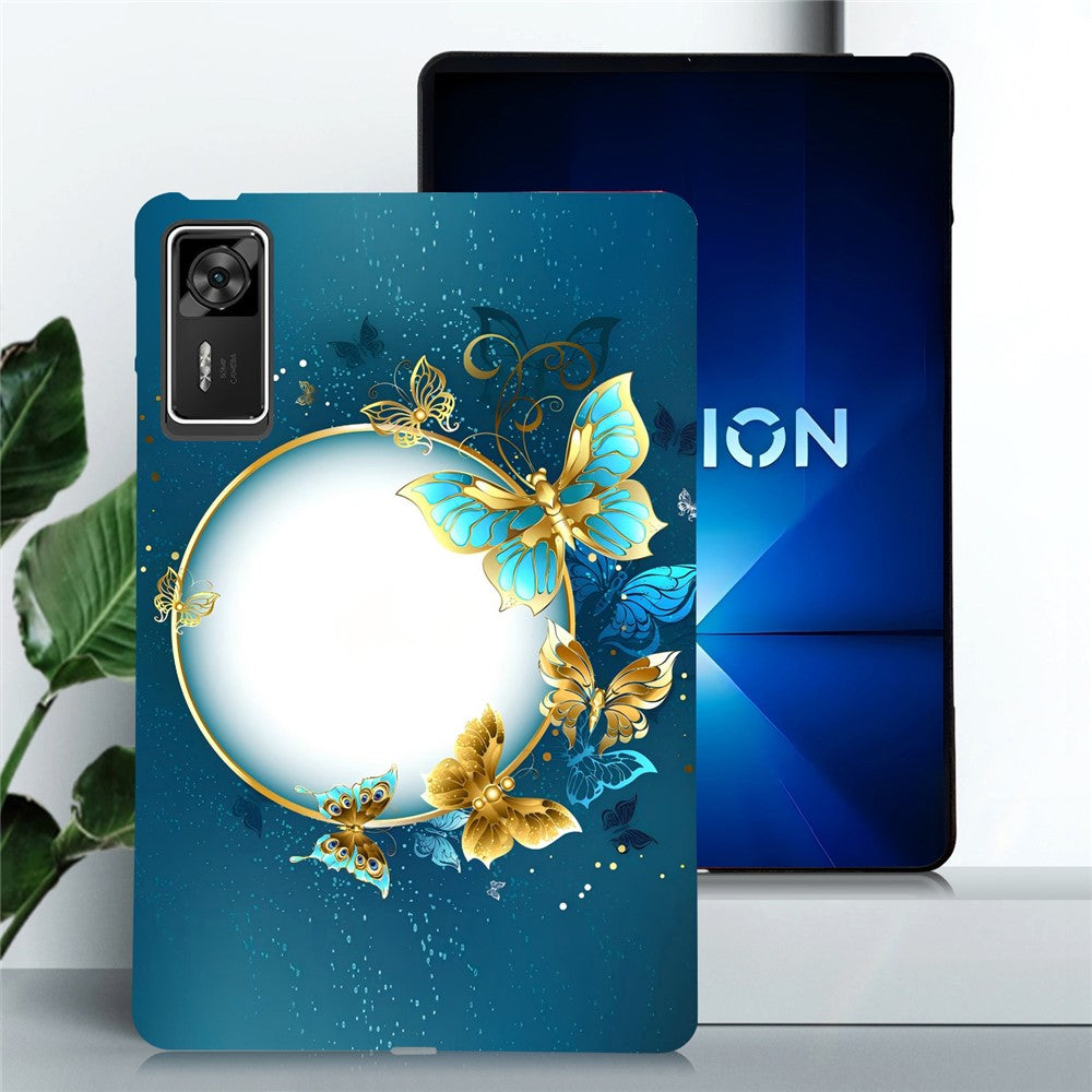 For Lenovo Legion Y700 Gen 4 TPU Case Pattern Printing Slim Tablet Protective Cover - Butterfly Wreath