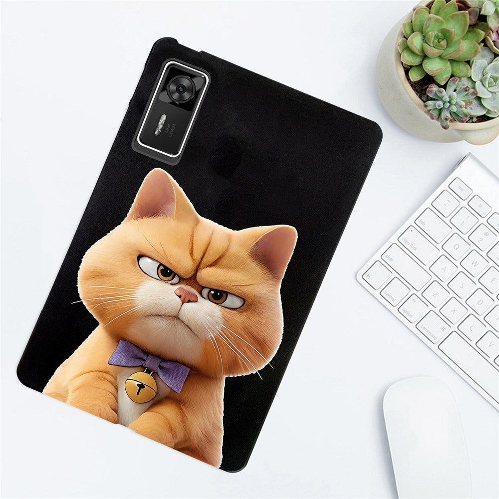 For Lenovo Legion Y700 Gen 4 Case Pattern Printing Slim TPU Tablet Protective Cover - Garfield Cat
