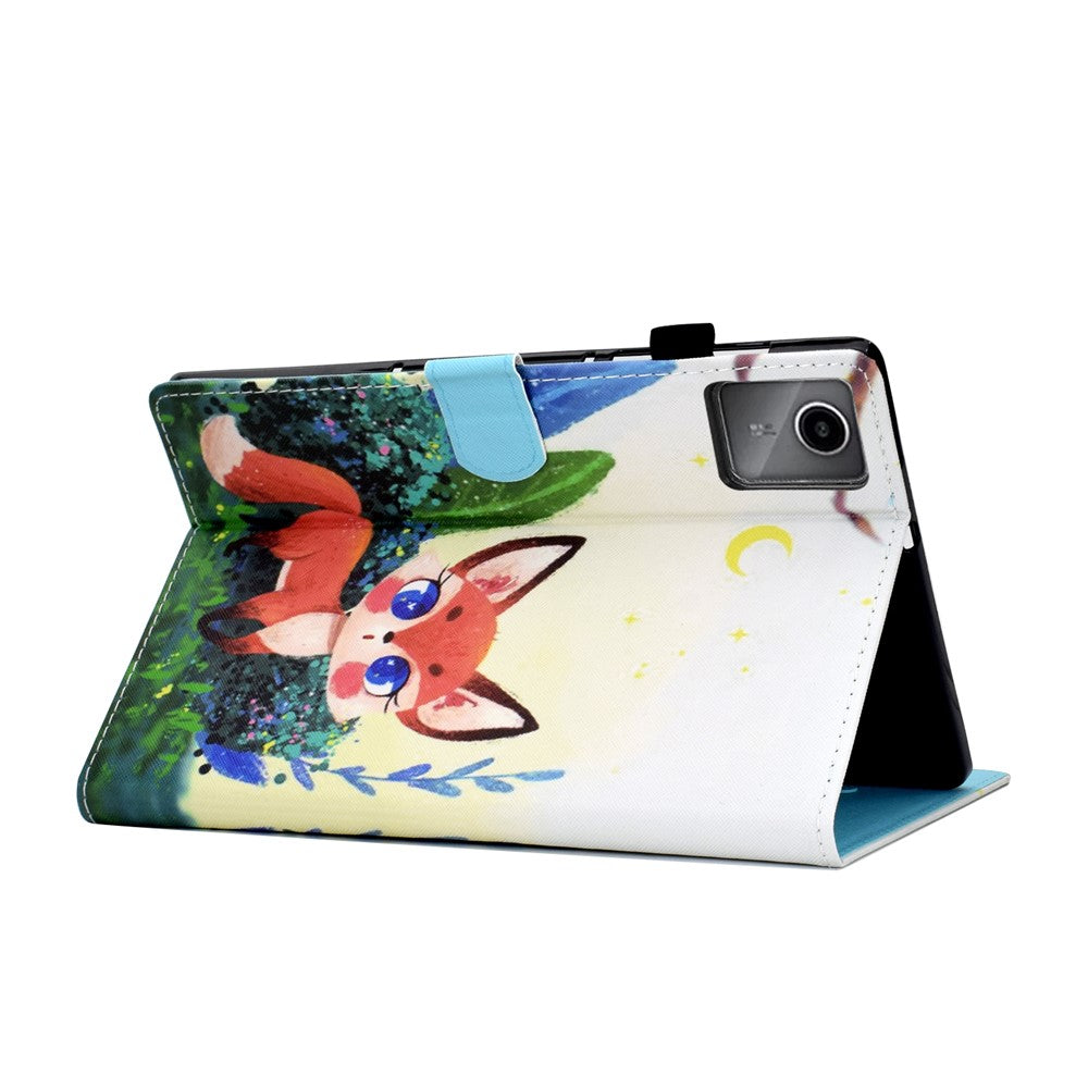 For Lenovo Xiaoxin Pad 11 2025 Case Pattern Printing Leather Tablet Cover with Card Holder - Fox