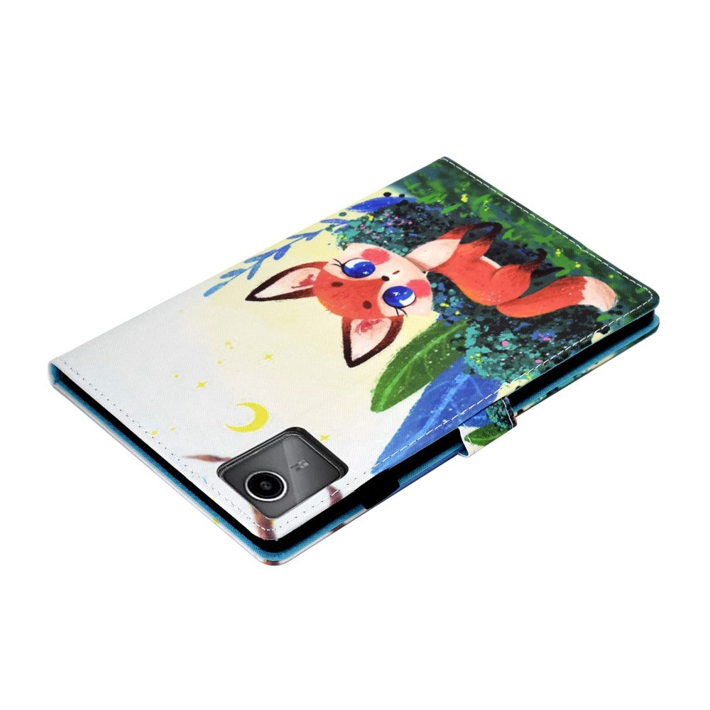 For Lenovo Xiaoxin Pad 11 2025 Case Pattern Printing Leather Tablet Cover with Card Holder - Fox