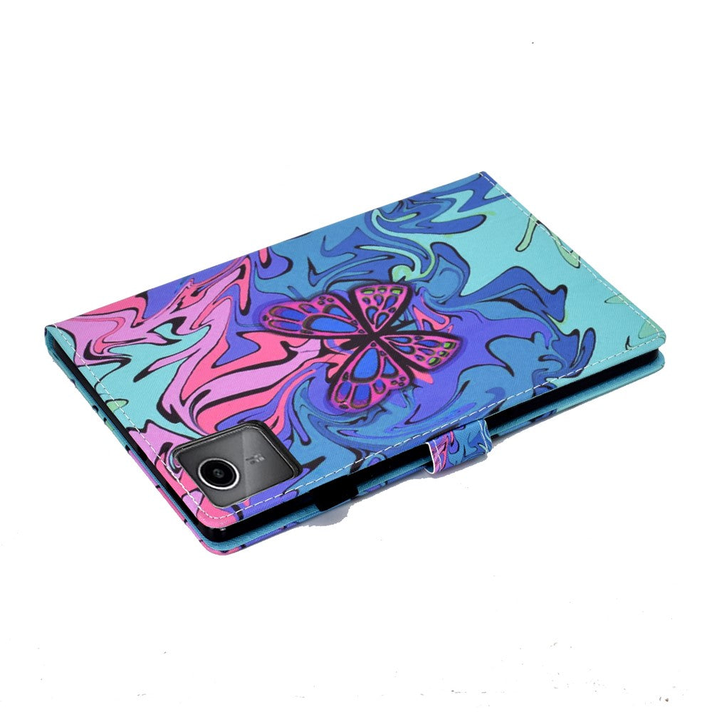 For Lenovo Xiaoxin Pad 11 2025 Case Pattern Printing Leather Tablet Cover with Card Holder - Butterfly