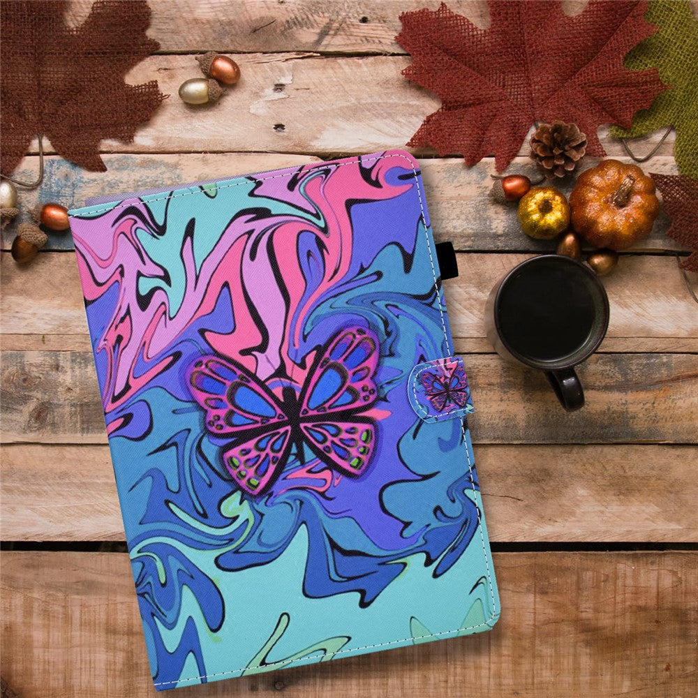 For Lenovo Xiaoxin Pad 11 2025 Case Pattern Printing Leather Tablet Cover with Card Holder - Butterfly