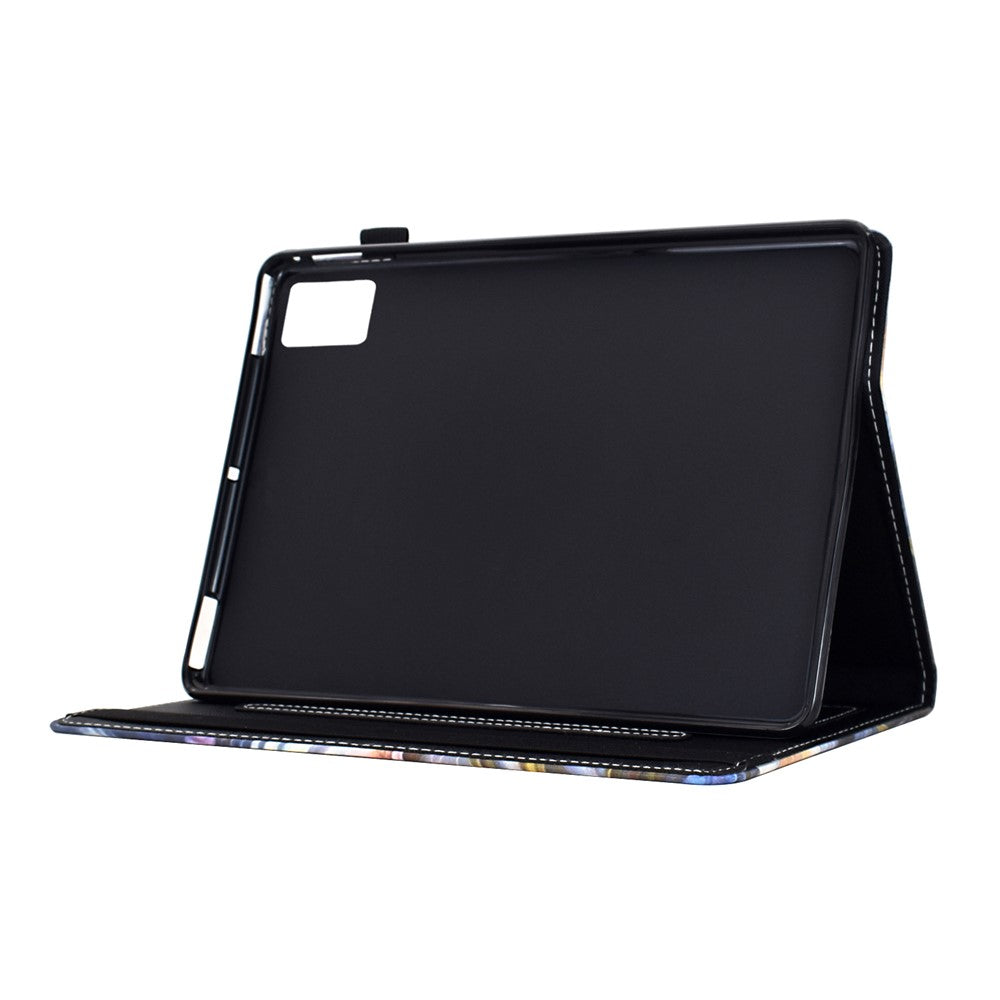 For Lenovo Xiaoxin Pad 11 2025 Case Pattern Printing Leather Tablet Cover with Card Holder - Tiger