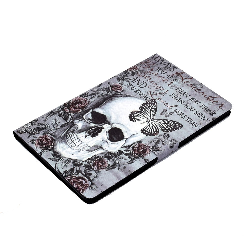 For Lenovo Xiaoxin Pad 11 2025 Case Stand Pattern Printed Leather Cover - Skull