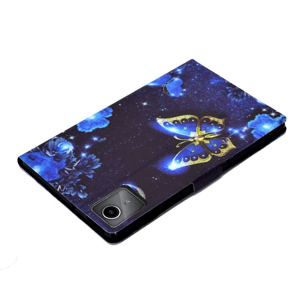 For Lenovo Xiaoxin Pad 11 2025 Case Stand Pattern Printed Leather Cover - Blue Butterfly