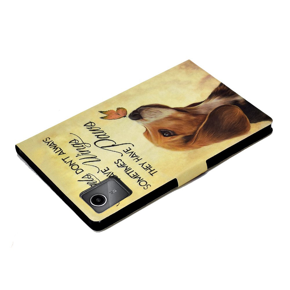 For Lenovo Xiaoxin Pad 11 2025 Case Stand Pattern Printed Leather Cover - Butterfly and Dog