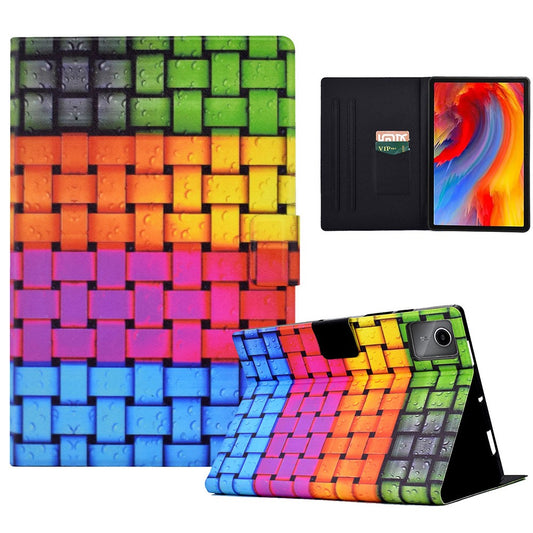 For Lenovo Xiaoxin Pad 11 2025 Case Stand Pattern Printed Leather Cover - Braided Strap