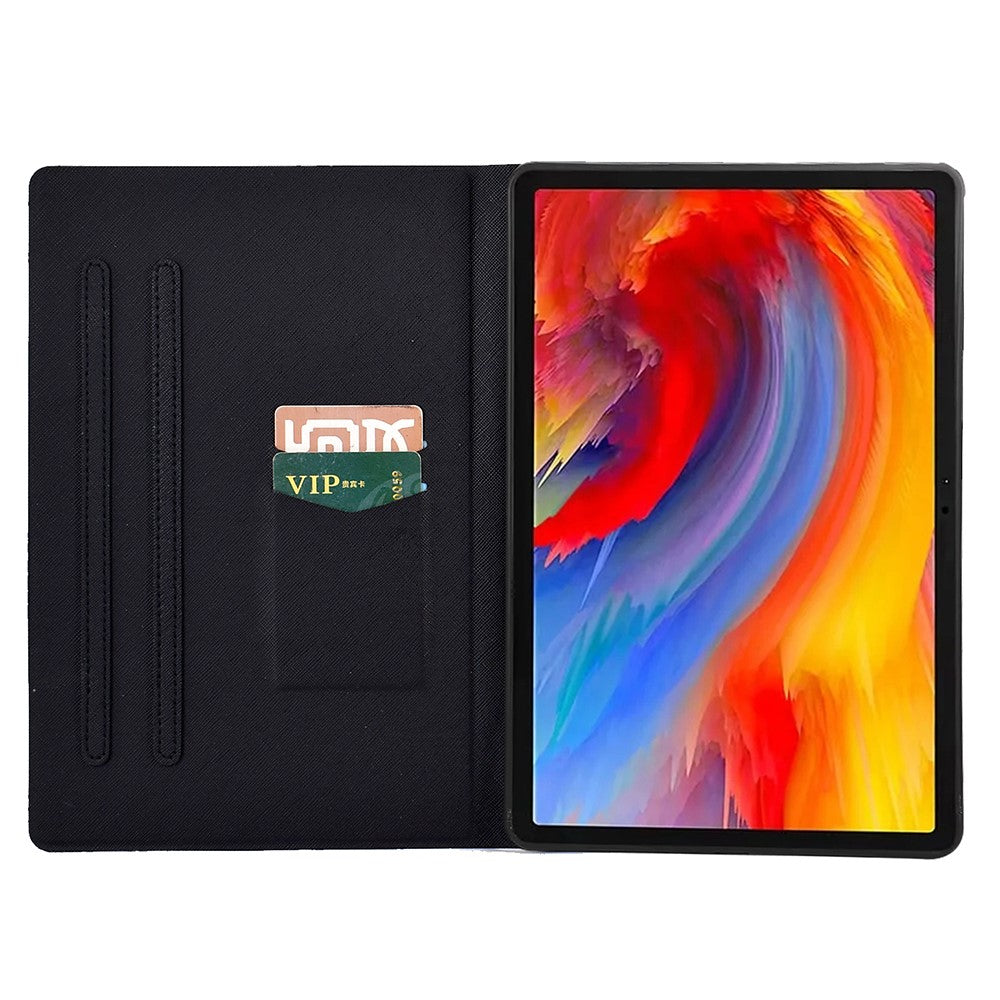 For Lenovo Xiaoxin Pad 11 2025 Case Stand Pattern Printed Leather Cover - Leaves